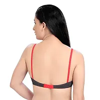 Tuck N Go Womenrsquo;s Cotton Non-Padded Non-Wired Bra | Single Hook Dual Colour Regular Bra for Ladies  Girls (Pack of 2)-thumb1