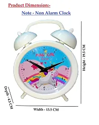 Joy Stories? Adorable Unicorn Themed Kids Table Clock for Fun Learning and Timekeeping | Modern and Stylish Analog Table Clock for Home or Office Decor - White (Unicorn)-thumb2