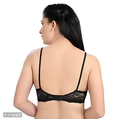 Tuck N Go Lace Bra for Women|Non-Padded Wirefree Soft Net Bra|Regular Everyday Bra for Ladies  Girls (Pack of 2)-thumb2