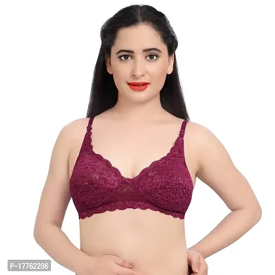 Buy Tuck N Go Lace Bra for Women, Non-Padded Wirefree Soft Net Bra