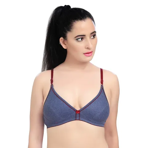 Tuck N Go™ Bra for Women' s, T-Shirt Full Cup Double Layer Everyday Bra for Girls & Ladies with Beautiful Color Combination and Smooth fit