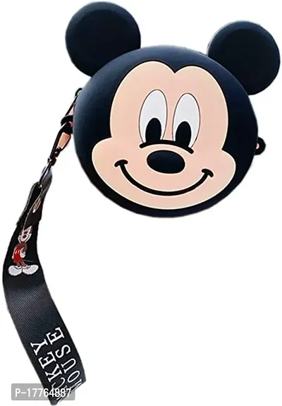 JOY STORIES? Bags for Kids, Cute Mickey Coin Purse for Girls, Adjustable Strap Crossbody Silicone Shoulder Messenger Sling Bag Wallets (Boy)-thumb0