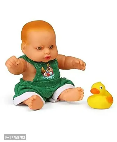 JOY STORIES? Baby Boy Doll for Babies / Full Vinyl Doll with Duck Toy for Girls  Boys / Realistic Sitting Dolls for Kids (Color May Vary)-thumb0