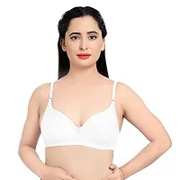 Tuck N Go Women?s Hoisery Cotton Double Layer Bra| Non-Padded Non-Wired Daily Use Soft Material Bras for Ladies  Girls (Pack of 2)-thumb2