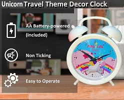 Joy Stories? Adorable Unicorn Themed Kids Table Clock for Fun Learning and Timekeeping | Modern and Stylish Analog Table Clock for Home or Office Decor - White (Unicorn)-thumb3