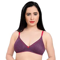 Tuck N Go Women?s Cotton Non-Padded Non-Wired Bra | Single Hook Dual Colour Regular Bra for Ladies  Girls (Pack of 2)-thumb2