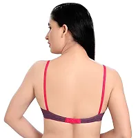 Tuck N Go Women?s Cotton Non-Padded Non-Wired Bra | Single Hook Dual Colour Regular Bra for Ladies  Girls (Pack of 2)-thumb1