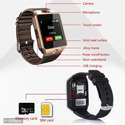 Bluetooth DZ09 Black Smart Watch Wrist Watch Phone with Camera  SIM Card Support-thumb4