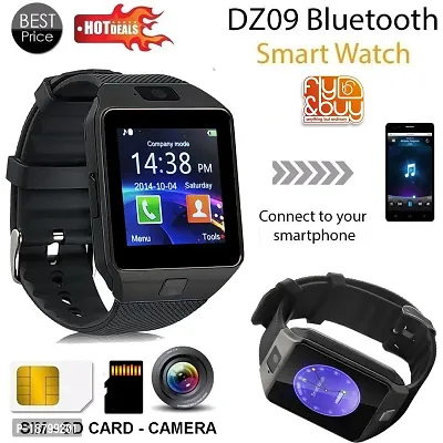 Bluetooth DZ09 Black Smart Watch Wrist Watch Phone with Camera  SIM Card Support-thumb2