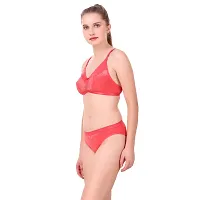 Cotton Spandex Bra  Panty Set For Women's-thumb3