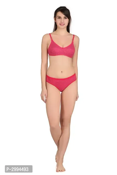 Rani Cotton Spandex Bra  Panty Set For Women's-thumb0