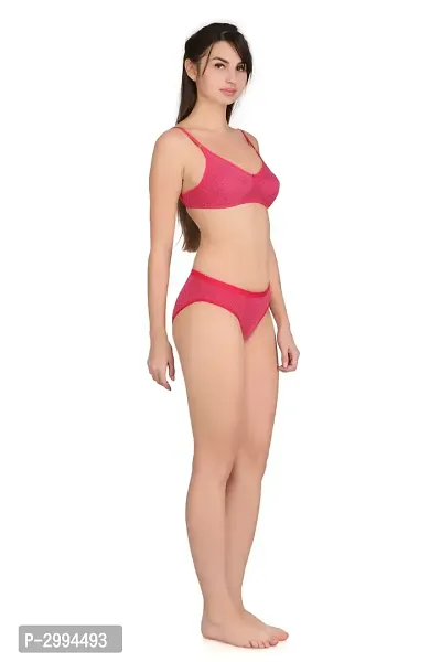 Rani Cotton Spandex Bra  Panty Set For Women's-thumb2