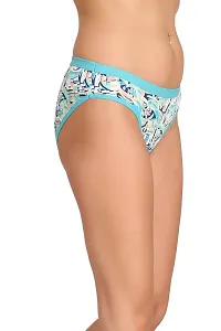 Sky Blue Lycra Basic Briefs For Women's-thumb1