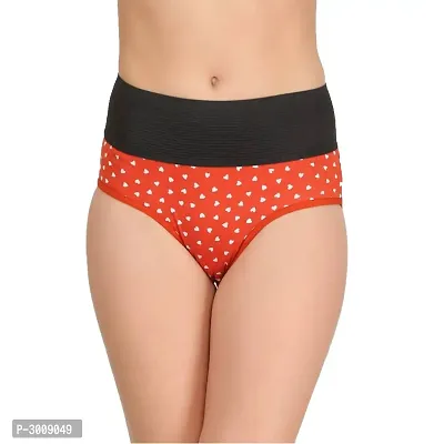 Orange Cotton Blend  Hipster Briefs For Women's-thumb0