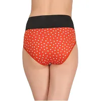 Orange Cotton Blend  Hipster Briefs For Women's-thumb1