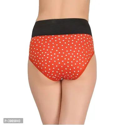 Orange Cotton Blend  Hipster Briefs For Women's-thumb2