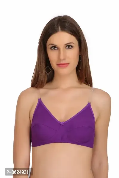 Trendy  Purple Hosiery Bras