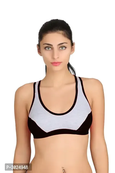 Trendy  Black Hosiery Sports Bras-thumb0