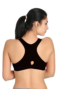 Trendy  Black Hosiery Sports Bras-thumb3