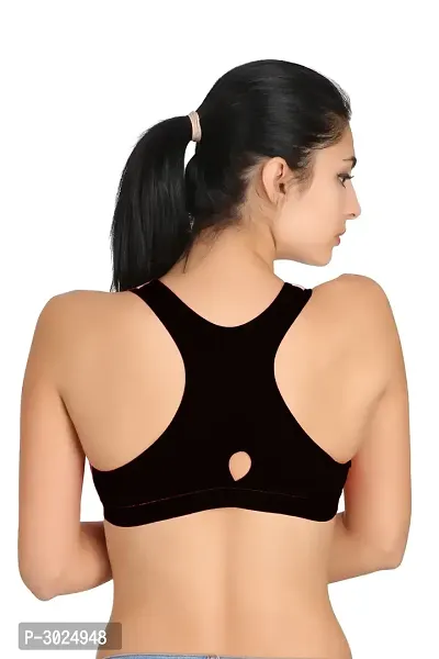 Trendy  Black Hosiery Sports Bras-thumb4