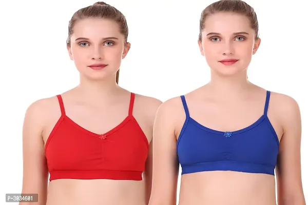 Women's Solid Hosiery Bras Pack Of 4