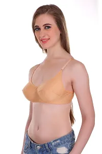 Full Coverage Non Padded Multicolor Hosiery Solid Bra Pack Of3-thumb3