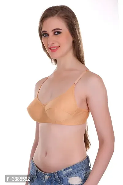 Full Coverage Non Padded Multicolor Hosiery Solid Bra Pack Of3-thumb4