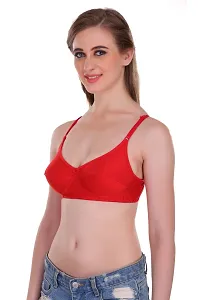 Full Coverage Non Padded Multicolor Hosiery Solid Bra Pack Of3-thumb3