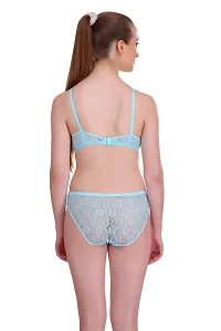 Sky Blue Net Embroidery Lingerie Set-thumb3