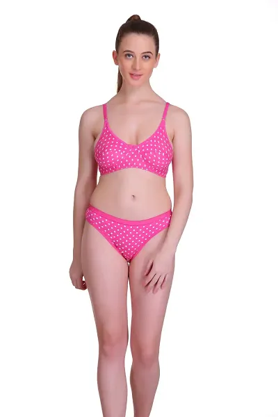 Polka Print Hosiery Polka Print Lingerie Set For Women