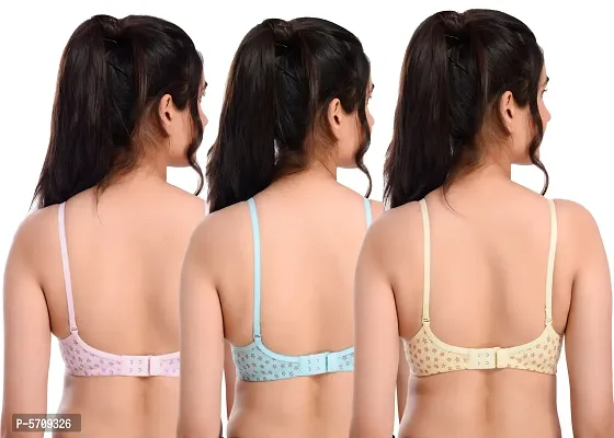 Multicoloured Cotton Blend Printed Bras For Women-thumb5