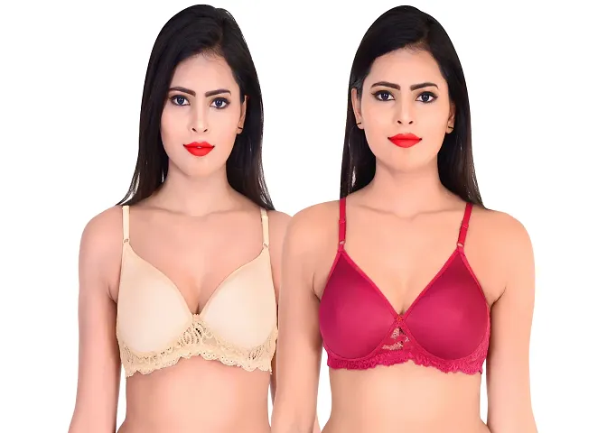 Buy Beautiful Lace Padded Bra (Combo 2) Online In India At Discounted Prices