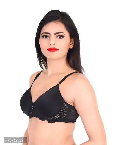 Multicoloured Cotton Blend Solid Bras For Women-thumb4