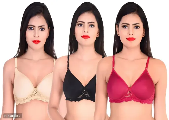 Buy Beautiful Padded Bra (Combo 3) Online In India At Discounted