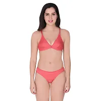 Women Solid Cotton Lingerie Set Pack Of 3-thumb1