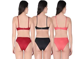 Women Solid Cotton Lingerie Set Pack Of 3-thumb3