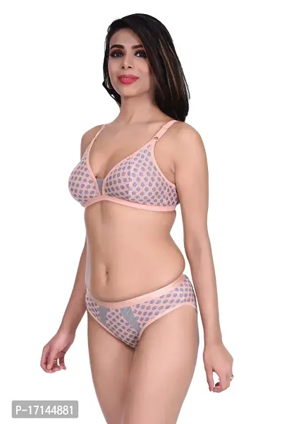 Stylish Orange Solid Bra And Panty Set For Women-thumb3