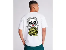 Stylish Cotton Blend White Printed Tees For Men-thumb1