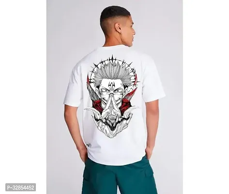 Stylish Cotton Blend White Printed Tees For Men-thumb2