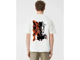 Stylish Cotton Blend White Printed Tees For Men-thumb1