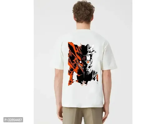 Stylish Cotton Blend White Printed Tees For Men-thumb2