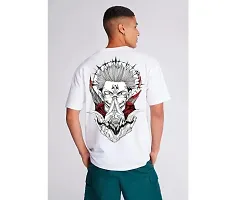 Stylish Cotton Blend White Printed Tees For Men-thumb1