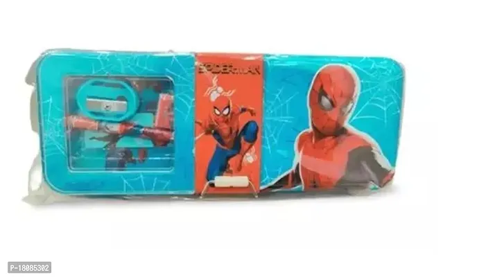 Premium Quality Spiderman Theme Metal Pencil Box Case-thumb0