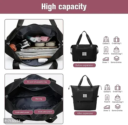 Black Nylon Self Pattern Handbags For Women-thumb3