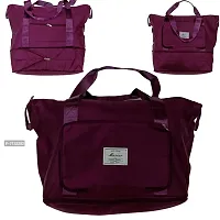 Purple Nylon Self Pattern Handbags For Women-thumb1