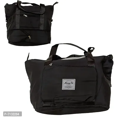 Black Nylon Self Pattern Handbags For Women-thumb2