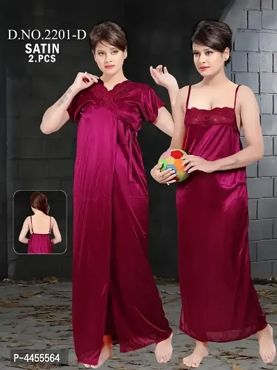 Woman Satin Nightwear In 2 pcs