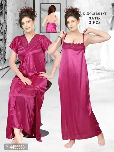 Woman Satin Nightwear In 2 pcs