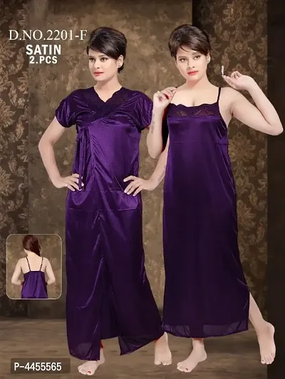 Woman Satin Nightwear In 2 pcs