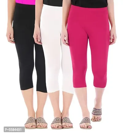 Buy Capris for womens/Girls 3/4 leggings for women capri of women combo of 3  Online at desertcartDenmark
